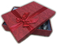 Червена подаръчна кутия с вложка на ловна тематика
