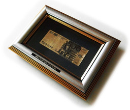 500 ЕВРА златен пергамент-картина репродукция 24к