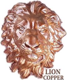 Помеднена лъвска глава за зодия лъв
