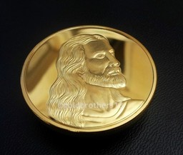 Златна монета Исус с колекционерска стойност - позлата 24к