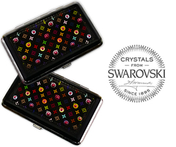 Табакери LV Swarovski кристали за дамски тънки слим цигари