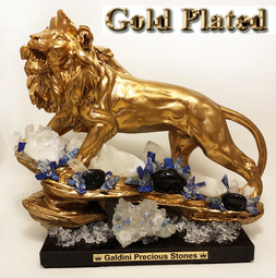 Позлатена статуетка на лъв,подходящ подарък за зодия лъвове