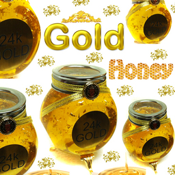 мед със златни частици