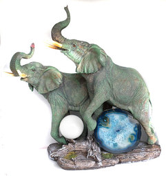 статуетка Слончета с ахати за здраве и късмет