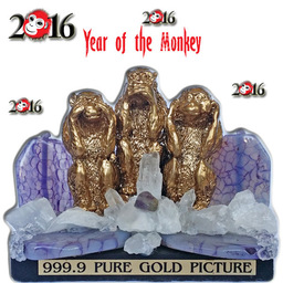 Статуетка на 3 маймуни за новата 2016 година