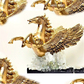 Статуетка позлатен Пегас с естествени Планински кристали