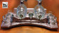 Стъклени бурета за различни видове алкохол RHINO на никелирана дървена стойка с 6 чаши