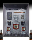 Gift whiskey set with decanter and glasses in a luxury box