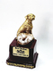 24к златно куче с геода от естествен шлифован камък Ахати