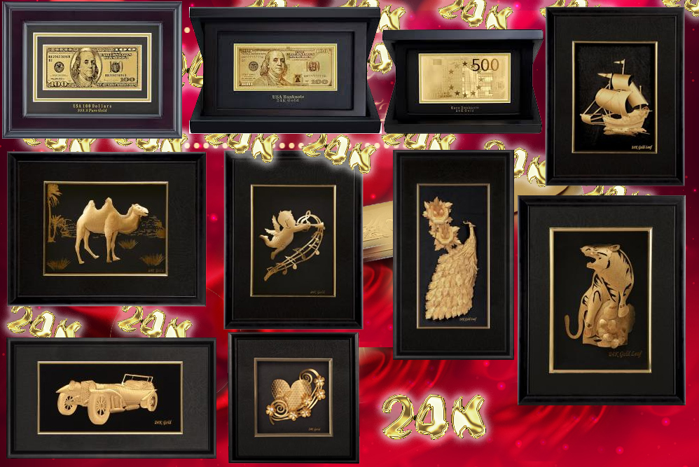 ЗЛатни gold plated картини за сувенир или подарък